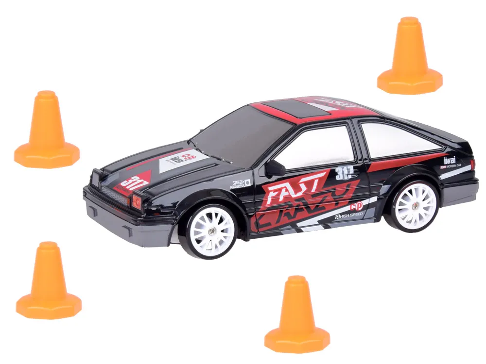 super trkaći auto na daljinsko upravljanje - auto za driftanje crni - slika 7