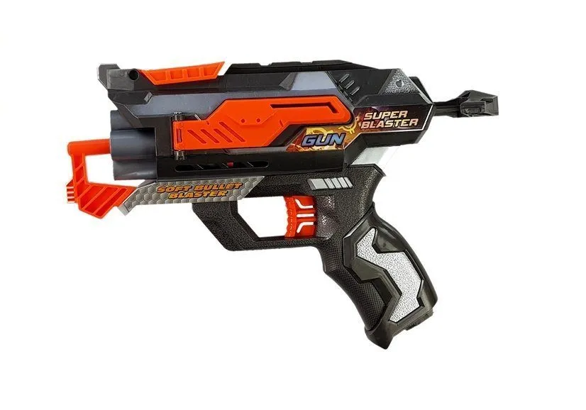 pištolj blaster s pjenastim patronama 10 kom. s maskom - slika 3