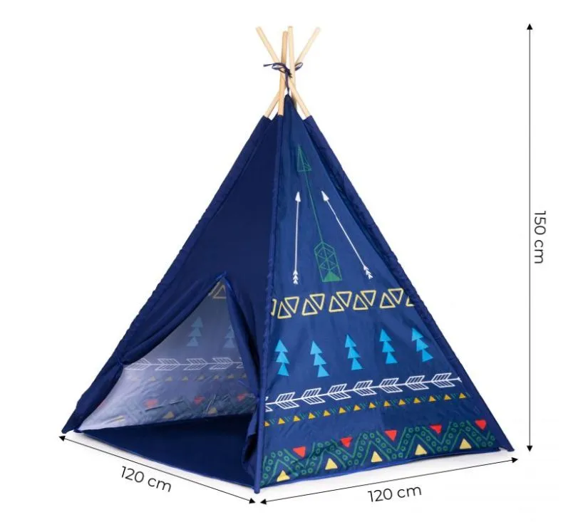 šator za djecu wigwam plavi - slika 5