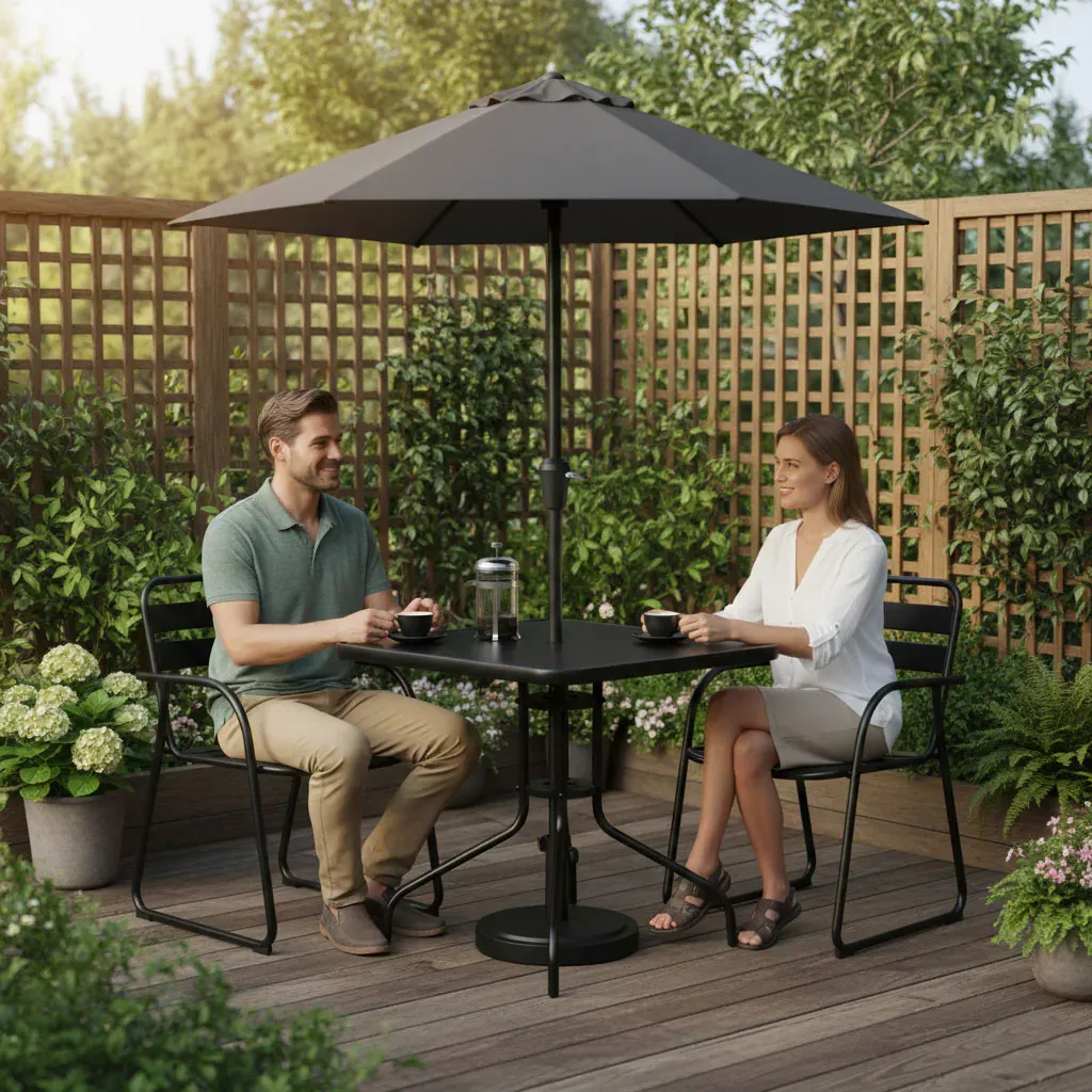 stakleni vrtni stol 80x80 cm - slika 3