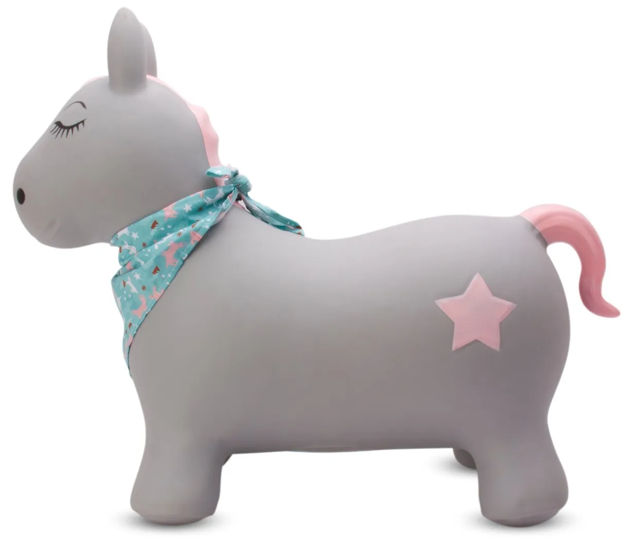 gumeni sivi pony za skakanje 60cm - slika 4