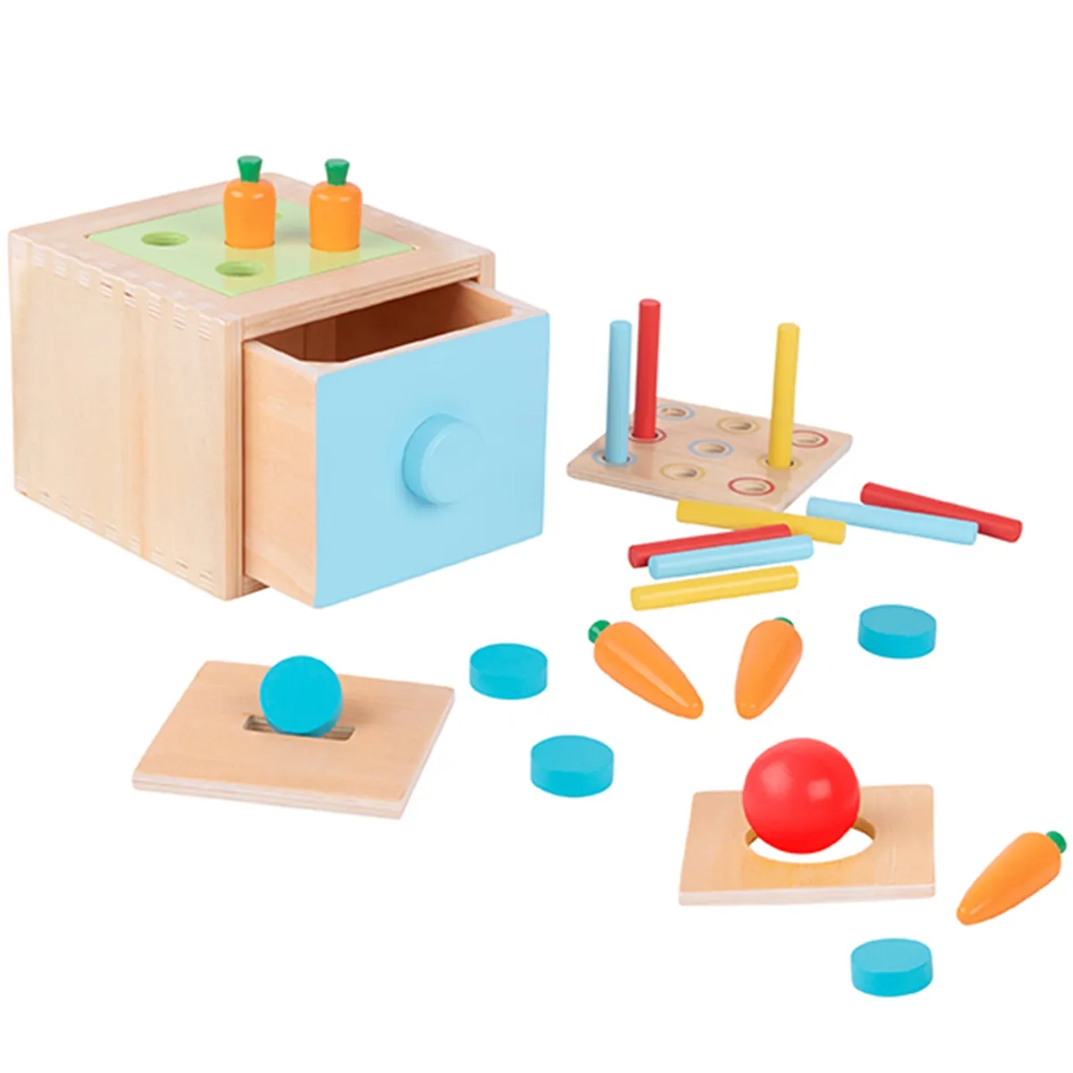 woopie montessori drvena kutija/sorter s kliznom ladicom - slika 8