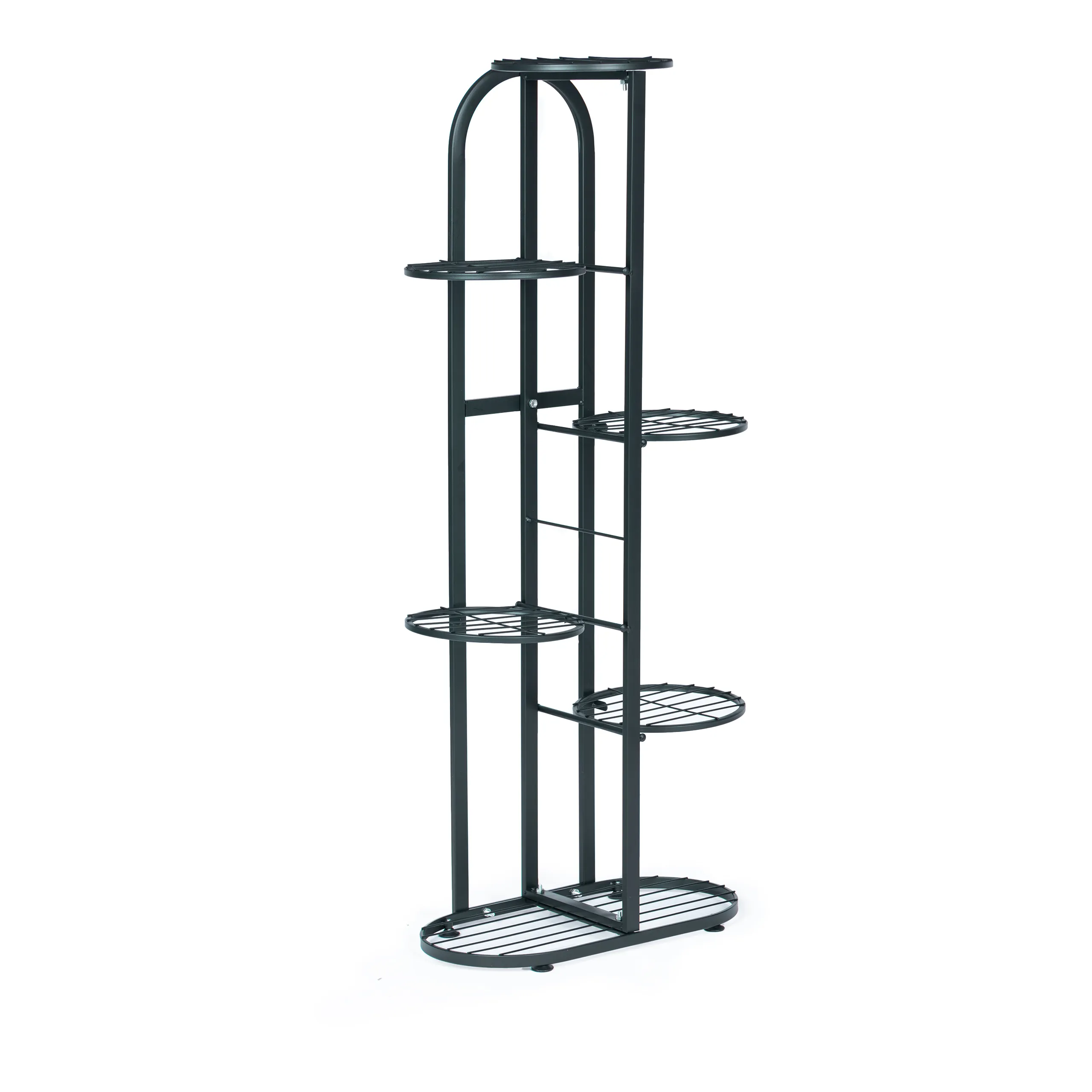 modernhome metalni stalak za cvijeće - crni - slika 5