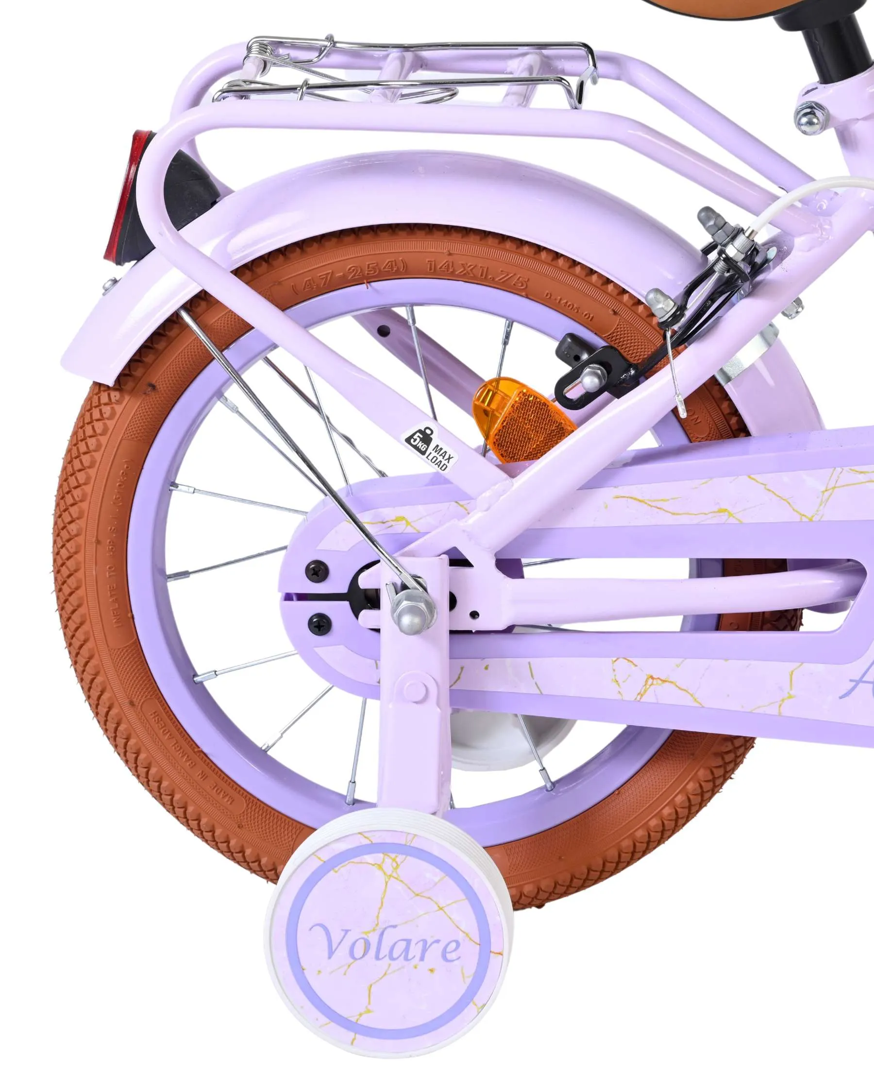 volare dječji bicikl ashley 14″ ljubičaste boje, s dvije ručne kočnice - slika 11