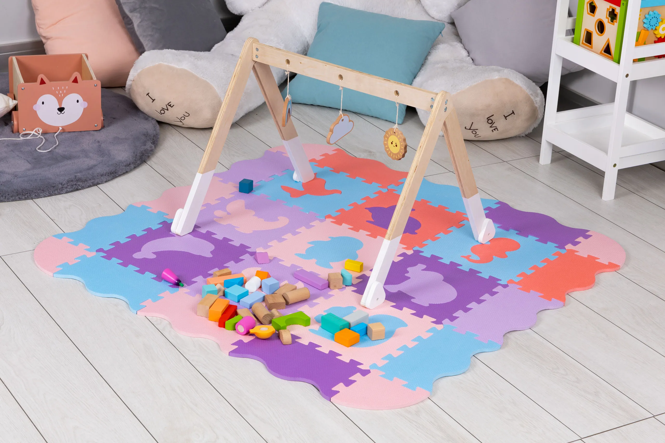 iplay puzzle pjenasta podloga ljubičasta 25 elemenata - slika 8
