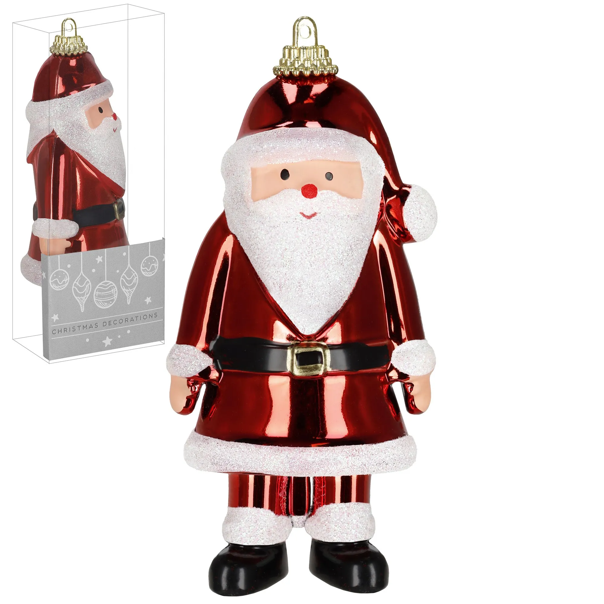božićni ukras djed božićnjak 12 cm - slika 3
