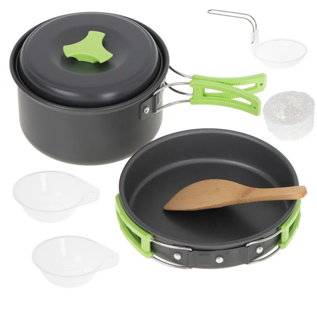 set posuđa za kampiranje lonac tava xl - slika 5
