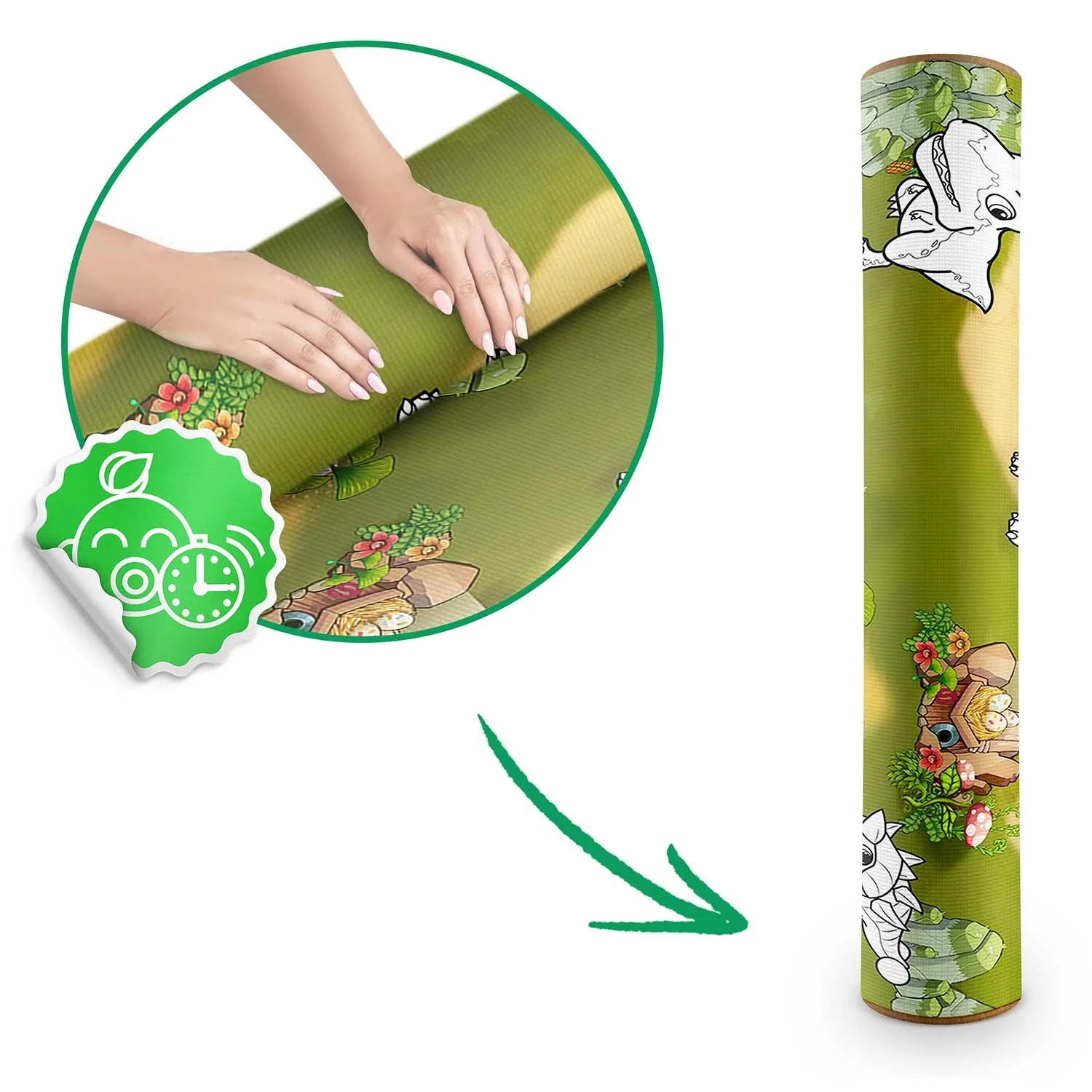 ricokids model rk-344 xxl podloga za bojanje + flomasteri gratis 120 x 90 x 0,3 cm, dinosaur - slika 6