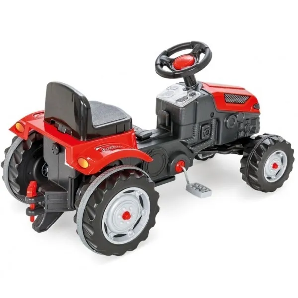 woopie traktor na pedale s prikolicom gotrack maxi - crveni - slika 11