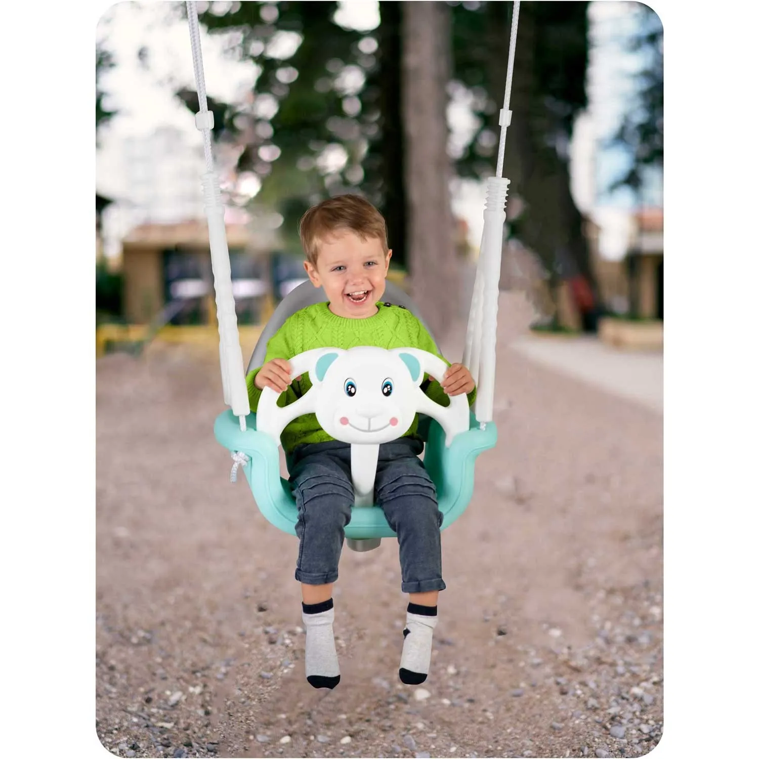 ricokids ljuljačka s medvjedićom 3 u 1, tirkizna - slika 9