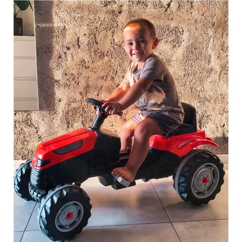 woopie traktor na pedale - gotrac crveni - slika 3