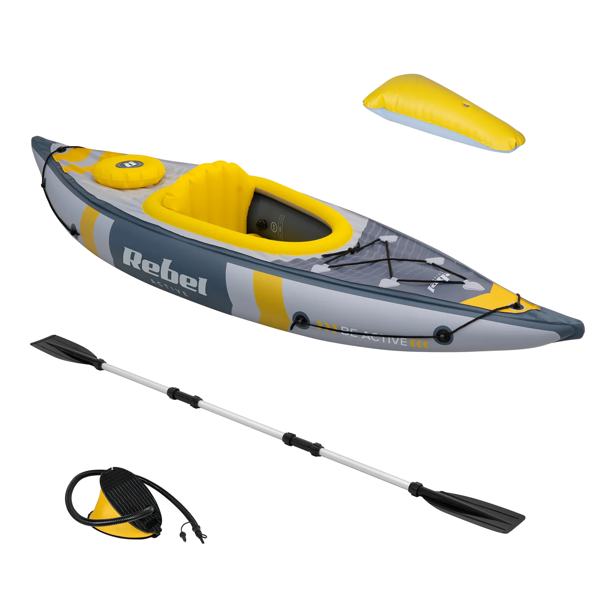 rebel active kajak na napuhavanje 282x90x43, set - slika 2