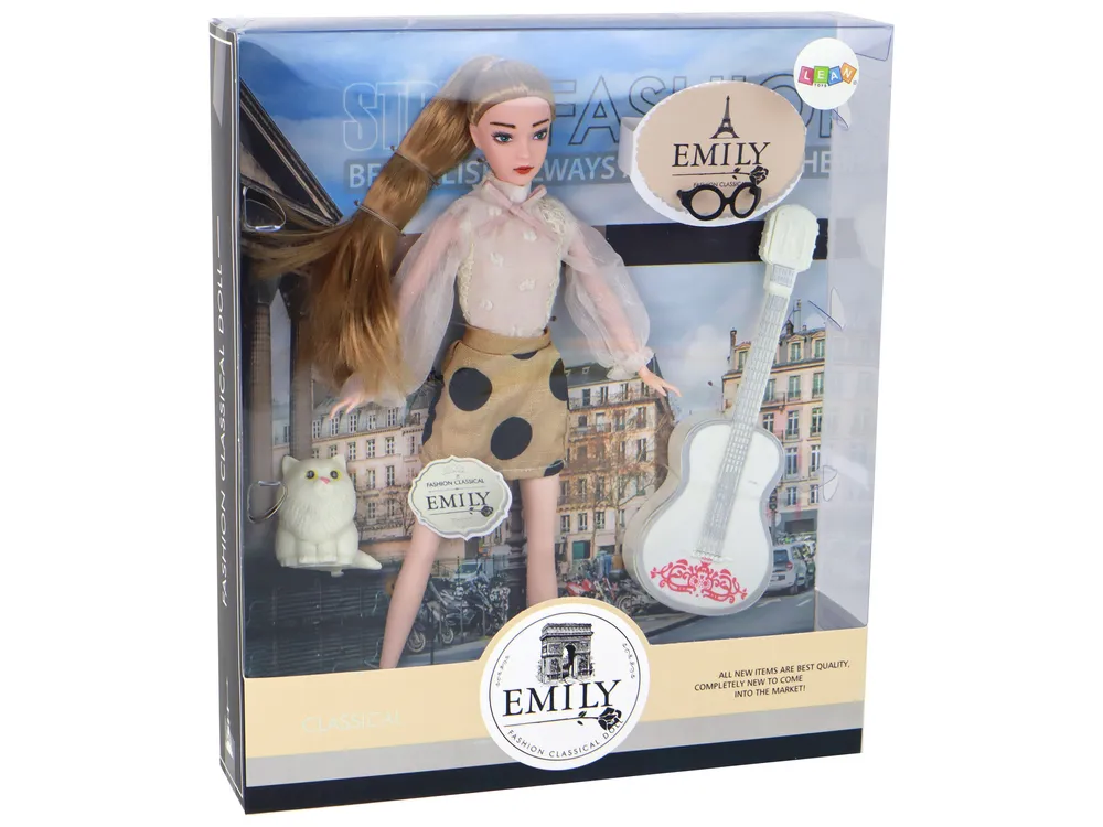 lutka emily - gitara, naočale i mačka - slika 6