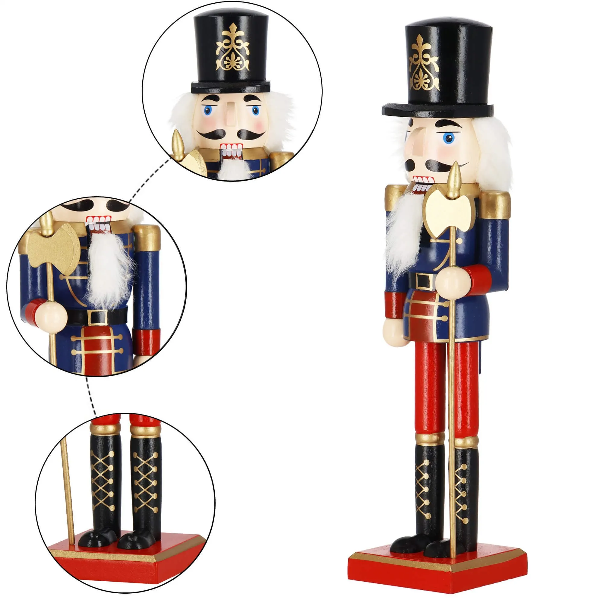 božićna dekoracija - figurica orašar, 38 cm - slika 5