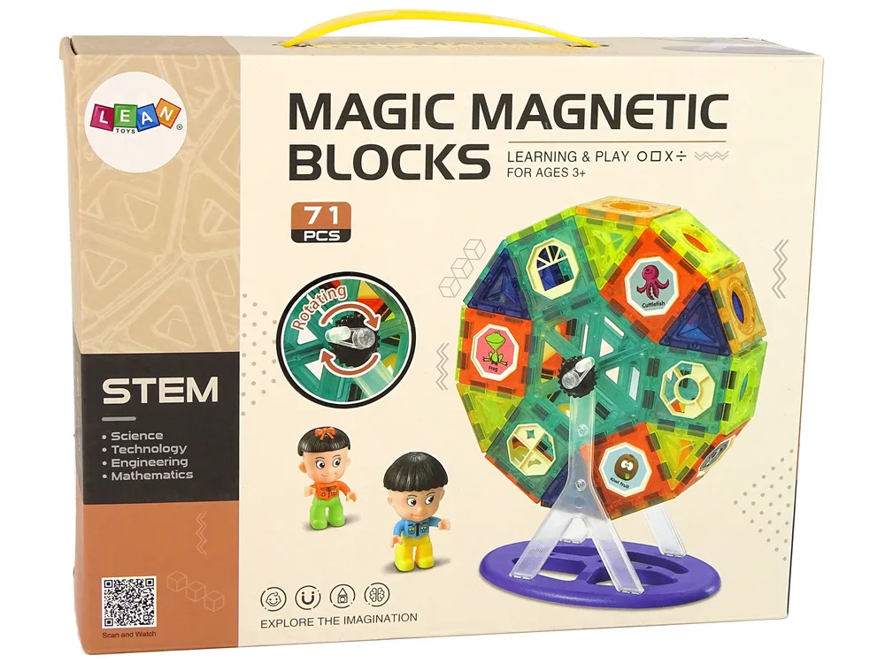 magnetne kocke 3d vrtuljak 71 elemenata - slika 5