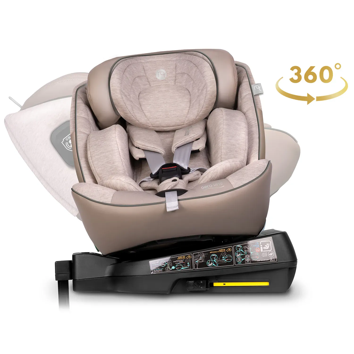 nukido aero i-size rotirajuća autosjedalica za djecu 0-36 kg isofix - slika 9