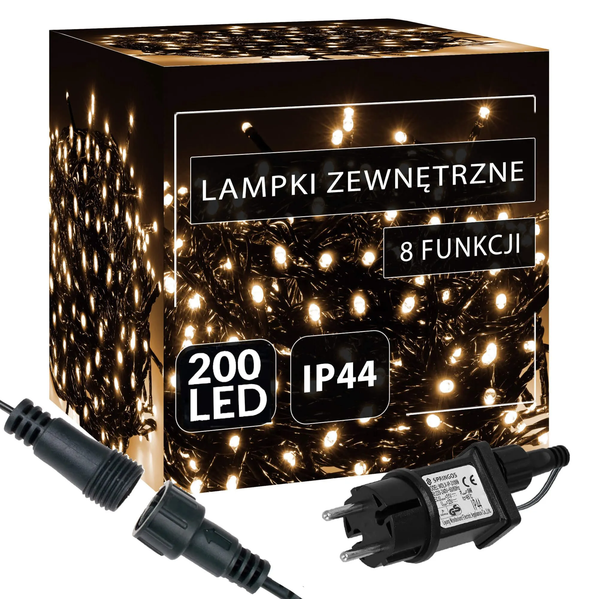 springos lampice za bor 200 led , toplo bijela - slika 8