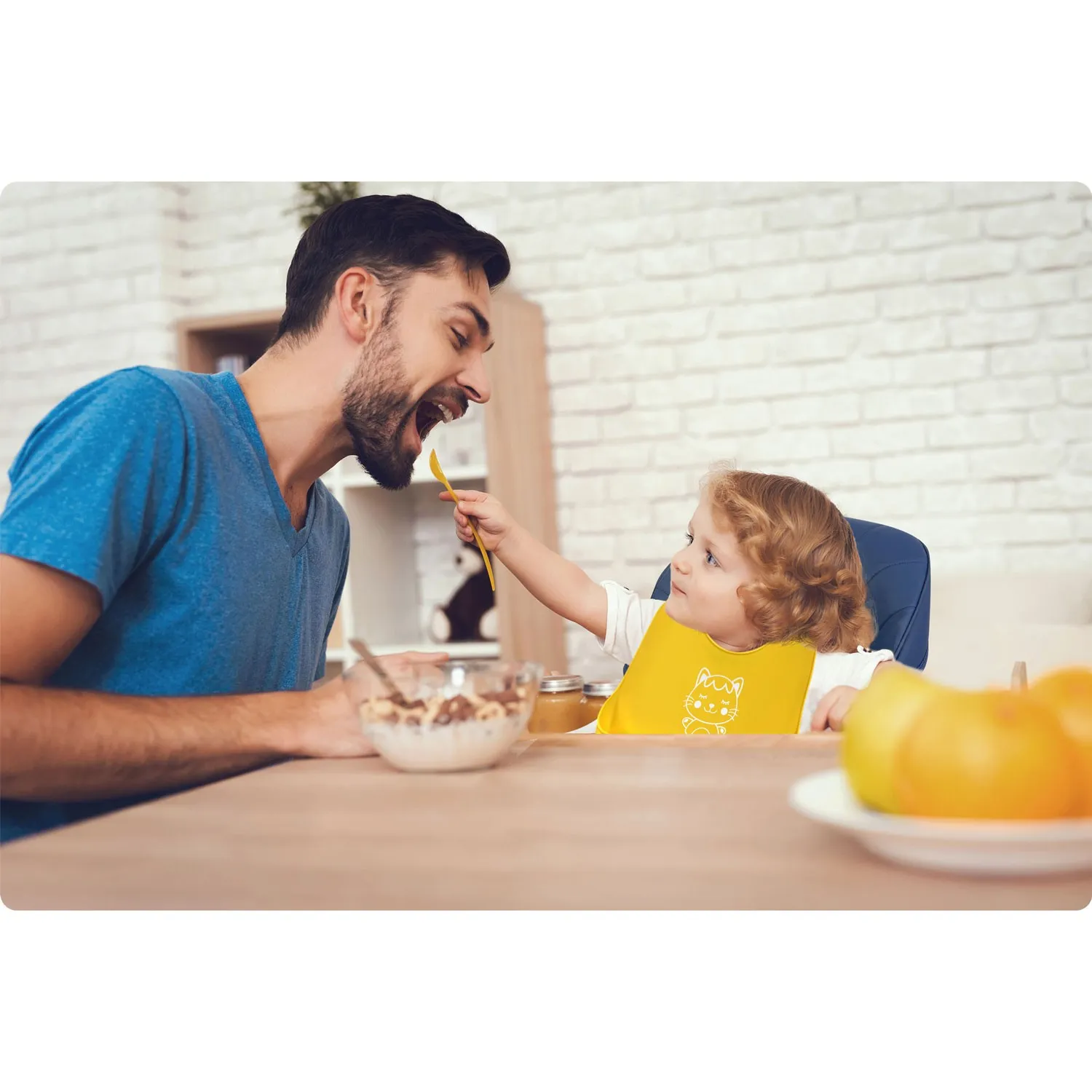 silikonska oprsnica za hranjenje ricokids, žuta - slika 6