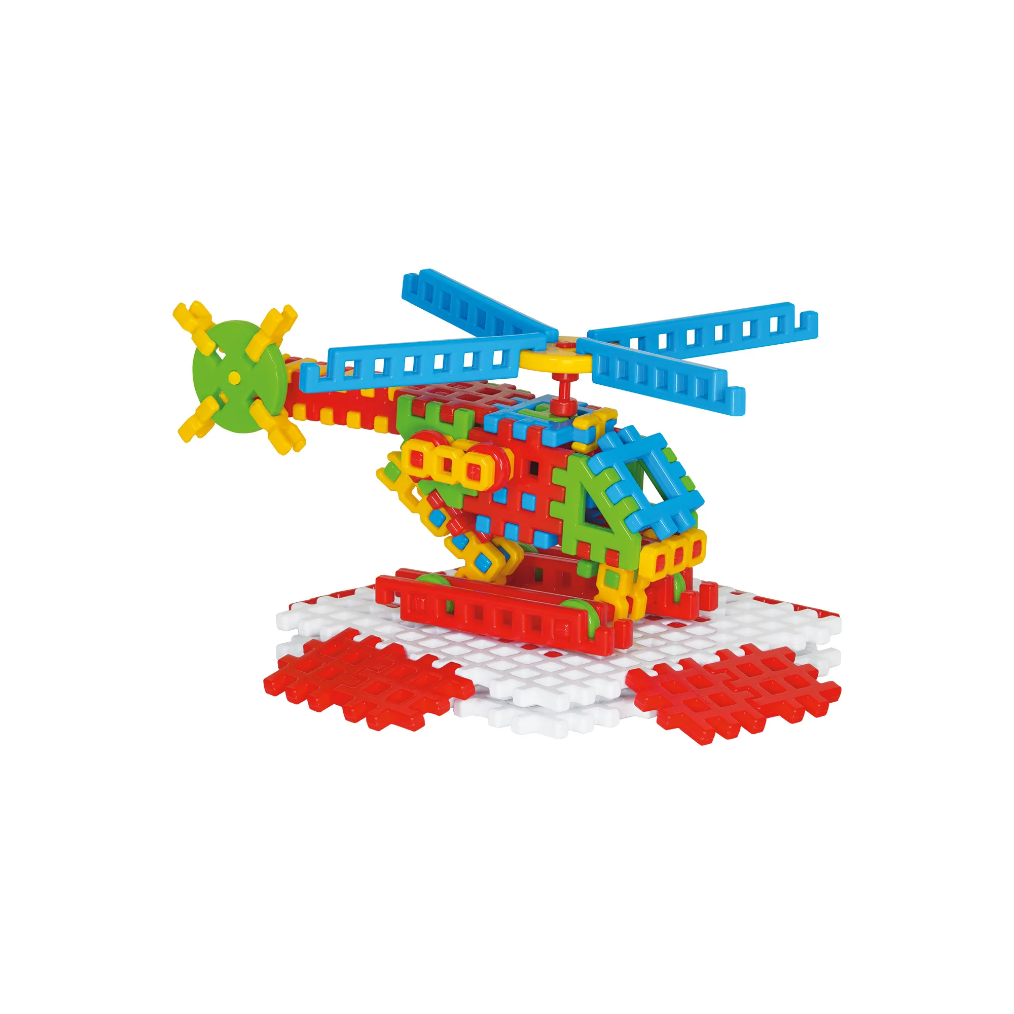 marioinex set waffle kockica helikopter 94kom. - slika 6