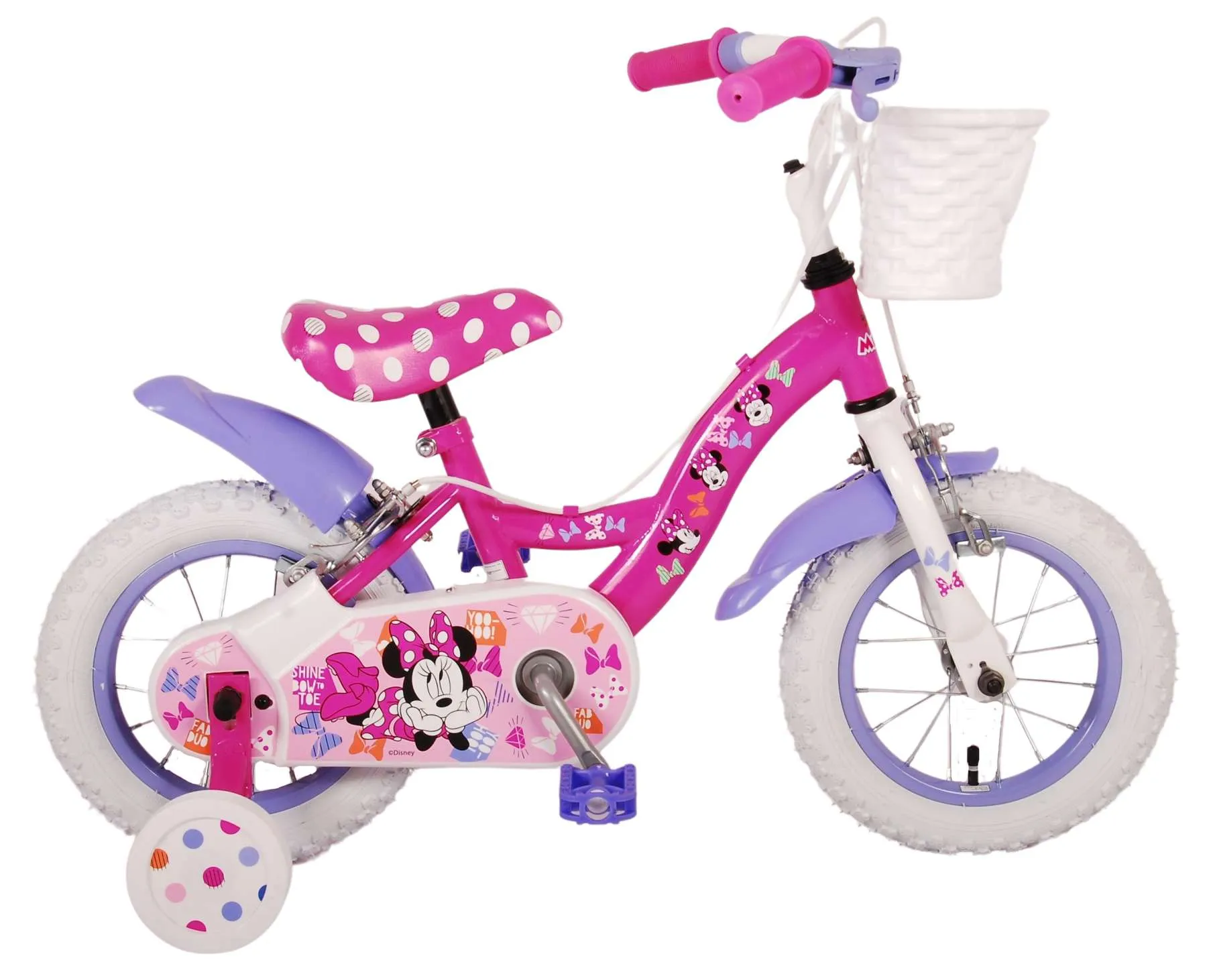 volare bicikl minnie cutest ever! 12" sa dvije ručne kočnice - slika 4
