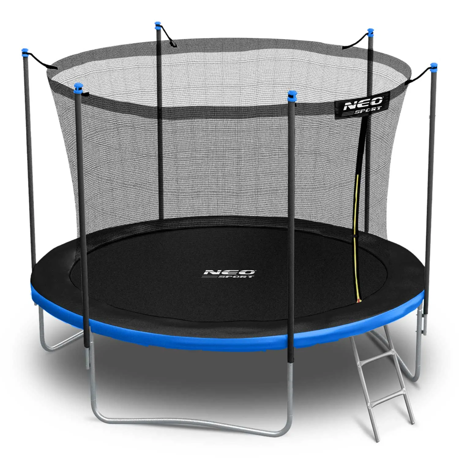 neo-sport vrtni trampolin 183 cm (6 ft) s unutarnjom mrežom i ljestvama,plavi - slika 3