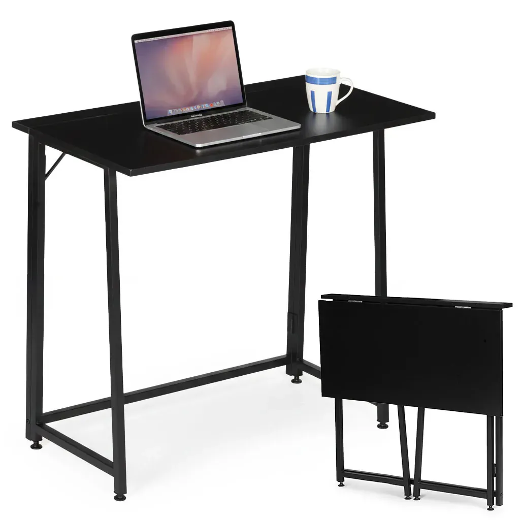 modernhome sklopivi računalni stol 80 × 45 cm za laptop – crni - slika 2