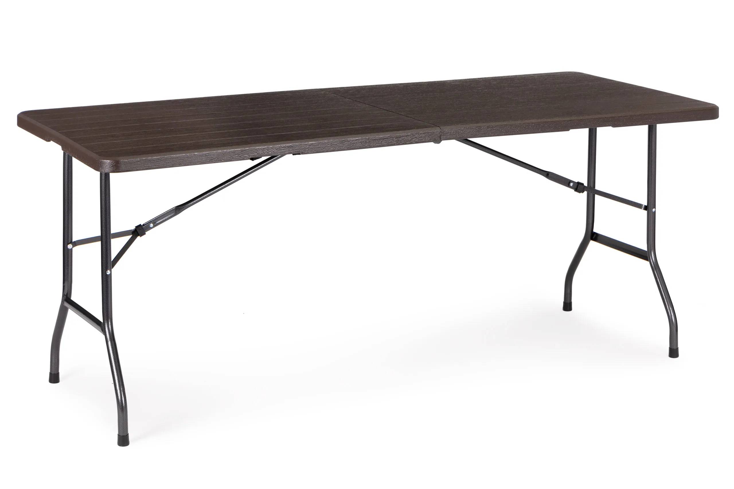 modernhome catering stol 180 cm + 2 klupe - smeđi - slika 4