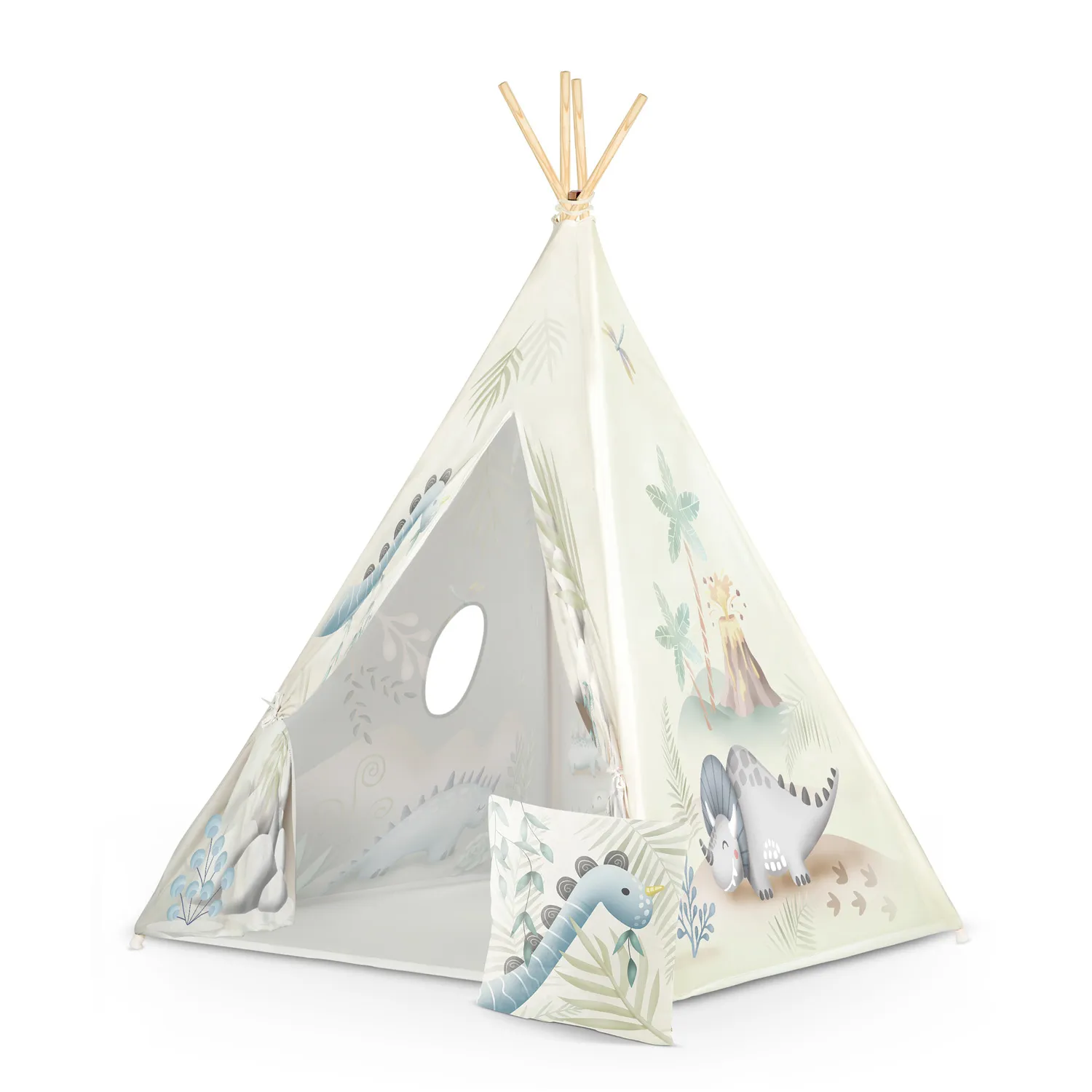 nukido teepee šator za djecu - dinosauri - slika 4