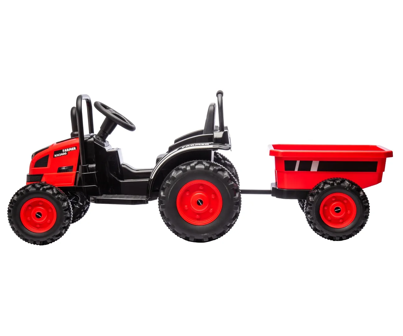 vozilo na akumulator traktor s prikolicom farmer red - slika 6