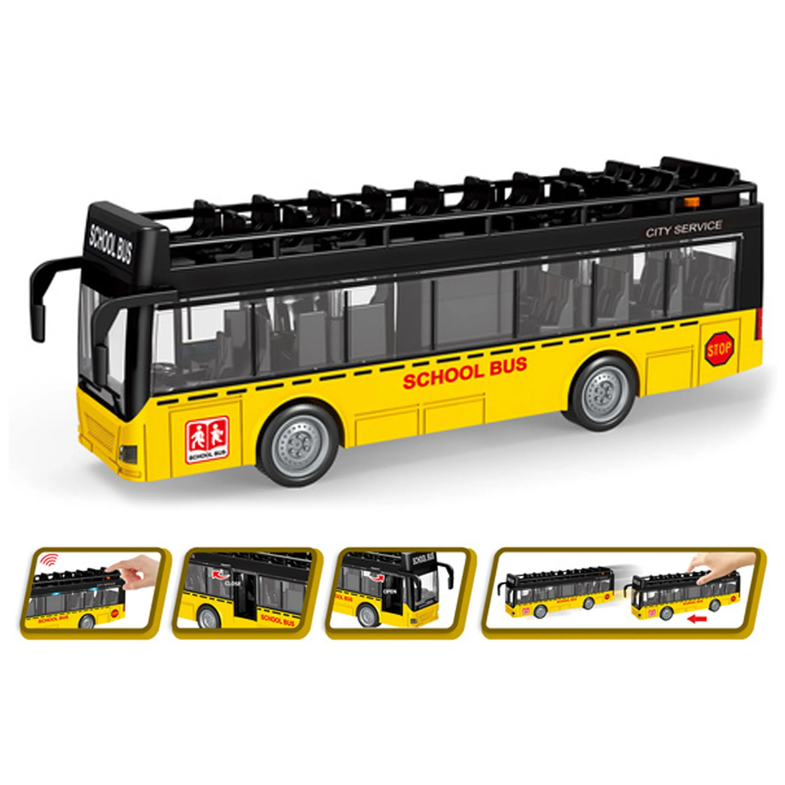 woopie autobus s svjetlosnim zvukovima na frikcijski pogon 1:16 - slika 4