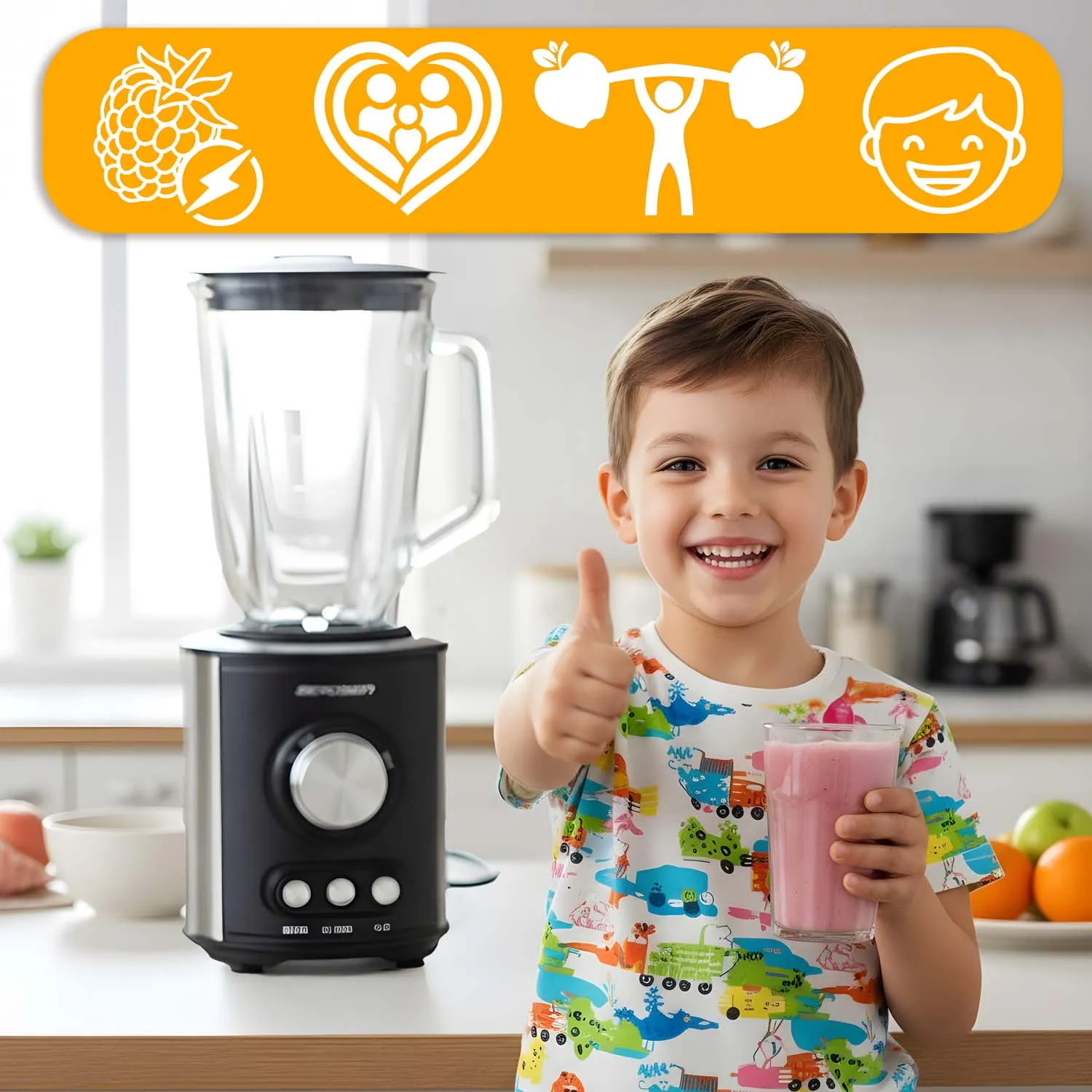 berdsen blender s vrčem, crni 800w - slika 8