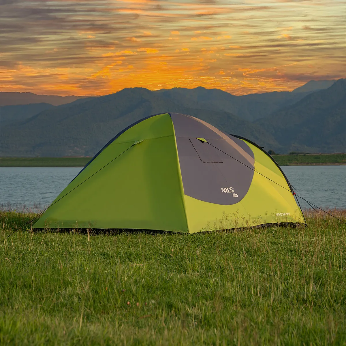 planinarski šator nils camp zeleno-sivi - slika 6