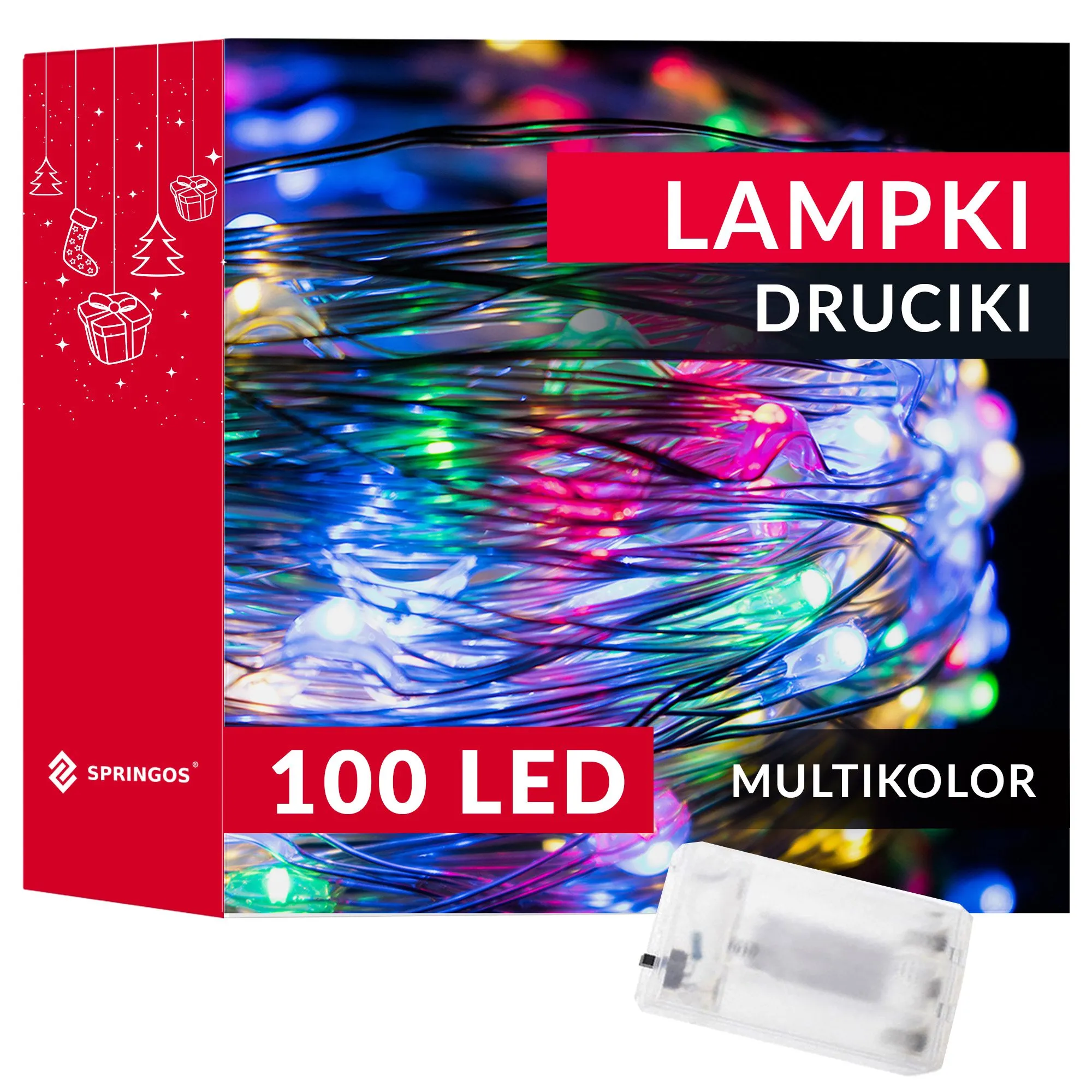 led lampice na baterije, 100 led šarene diode - slika 10