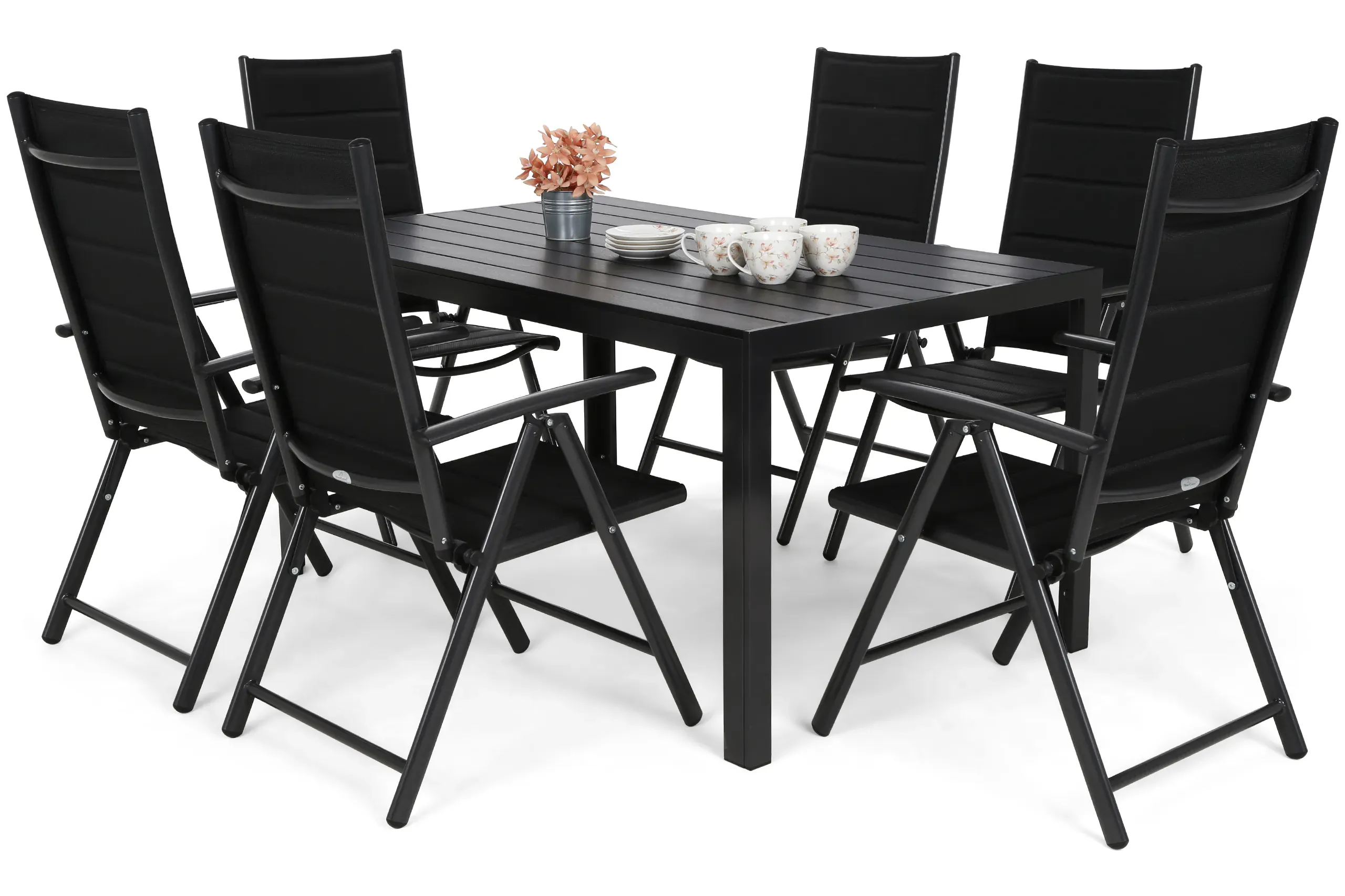 ibiza set namještaja 150 cm crni / crni 6+1 - slika 2