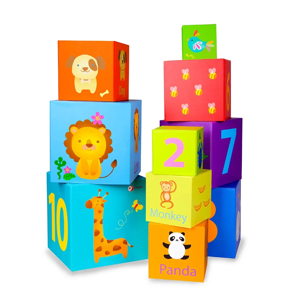 classic world magic box blocks puzzle tower edukativna igračka - slika 5