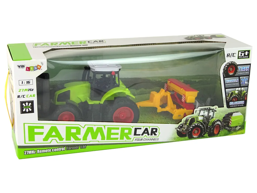 traktor s balirkom r/c zelena - slika 9