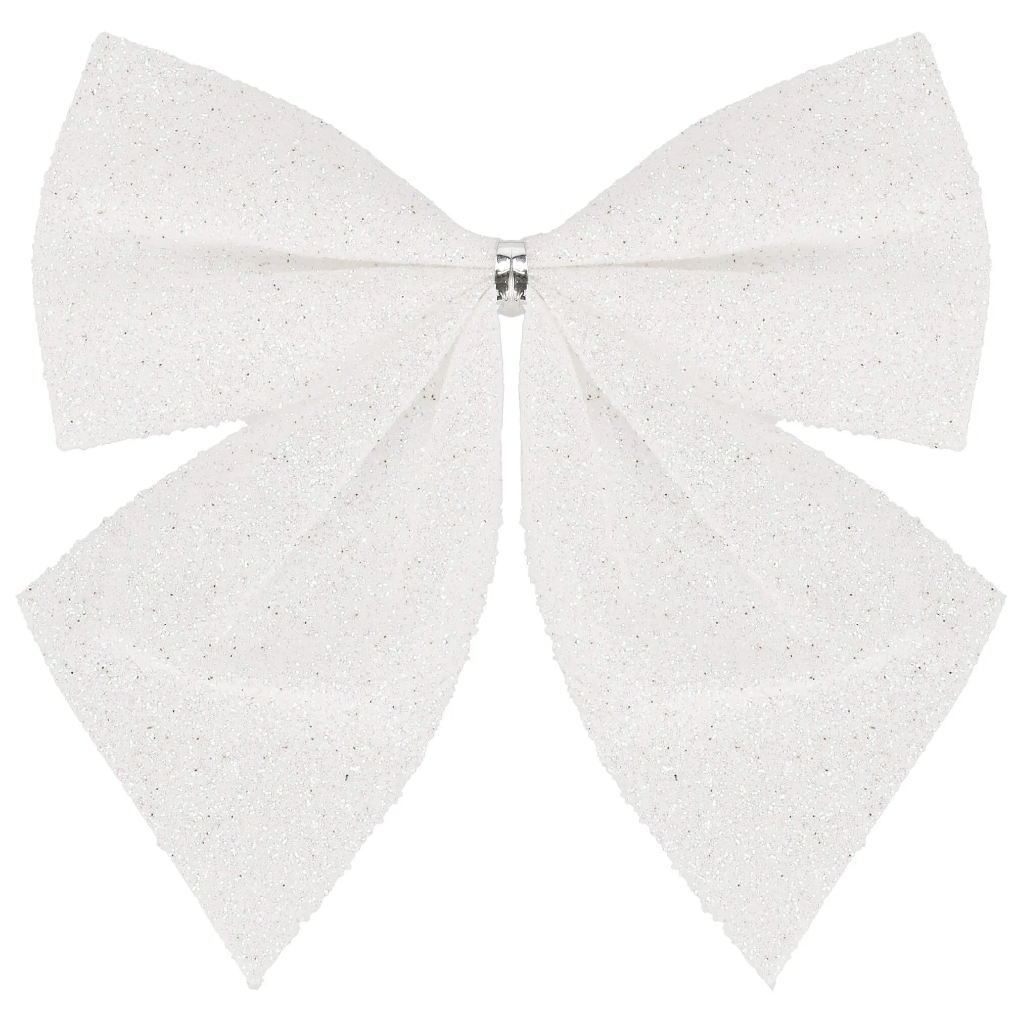 božićne mašne 8 × 8 cm – set 6 komada bijele - slika 6