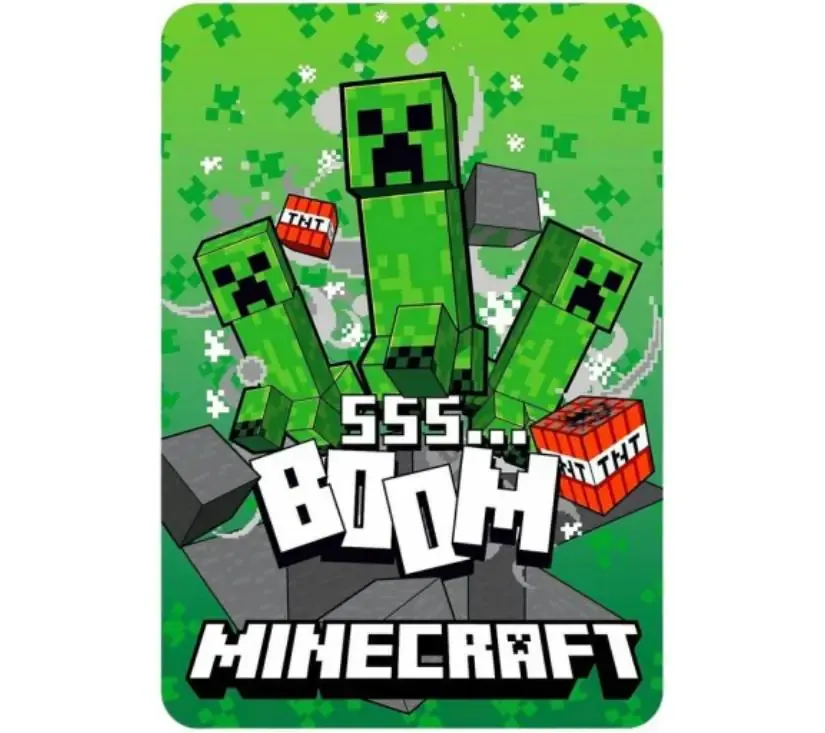 Minecraft dekica za djecu od flisa 100 x 140 cm - Pribislavec