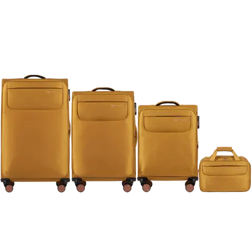 tern, set od 3 kofera + ručna torba (v,m,s, torba) wings, žuta - slika 2