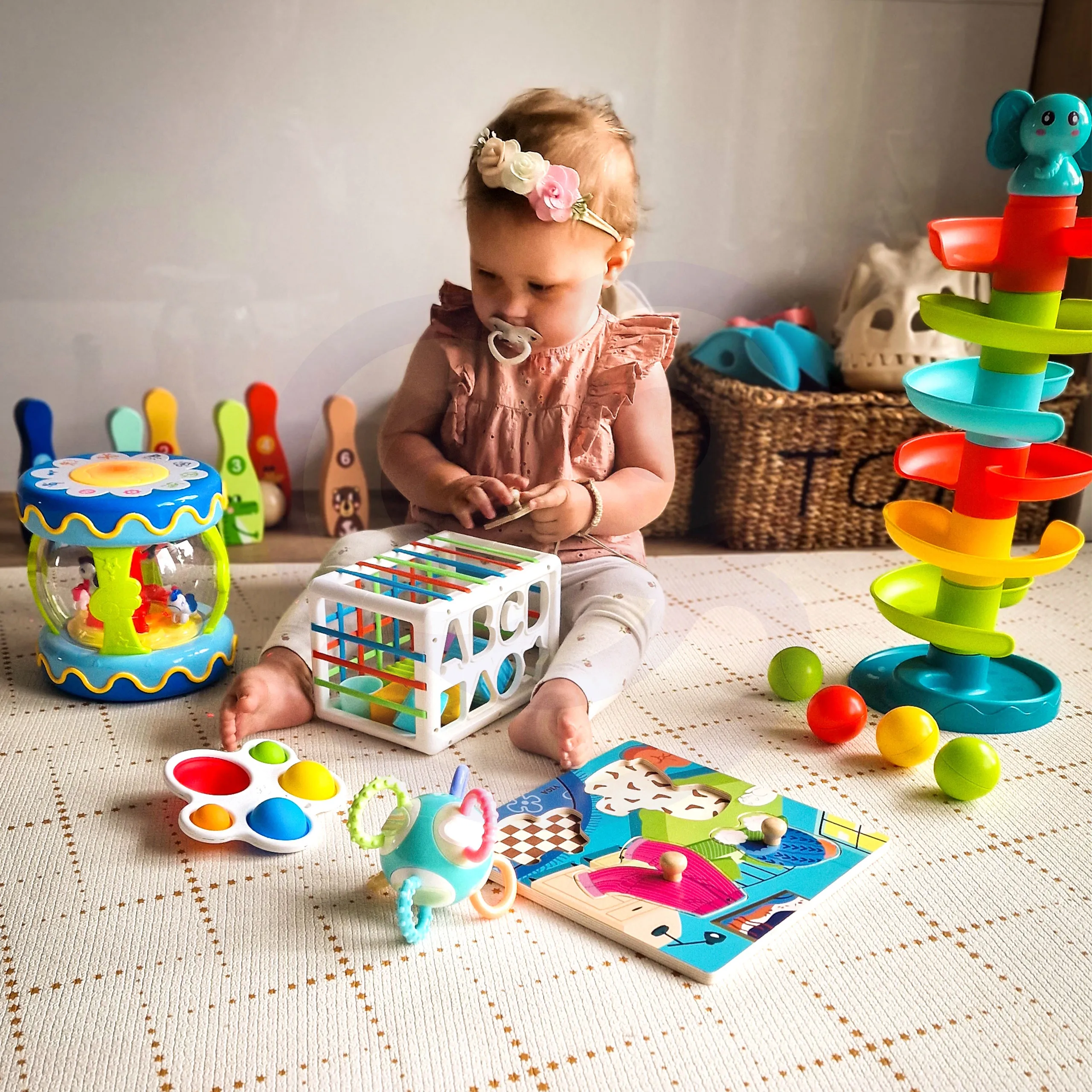 woopie baby set staza za lopte + 3 lopte - slika 6