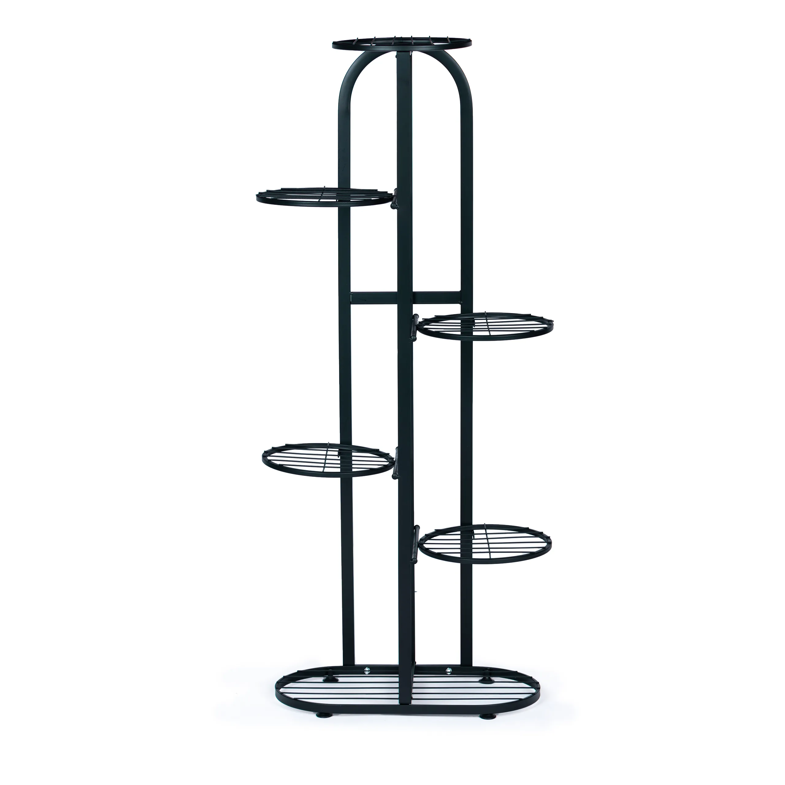 modernhome metalni stalak za cvijeće - crni - slika 4
