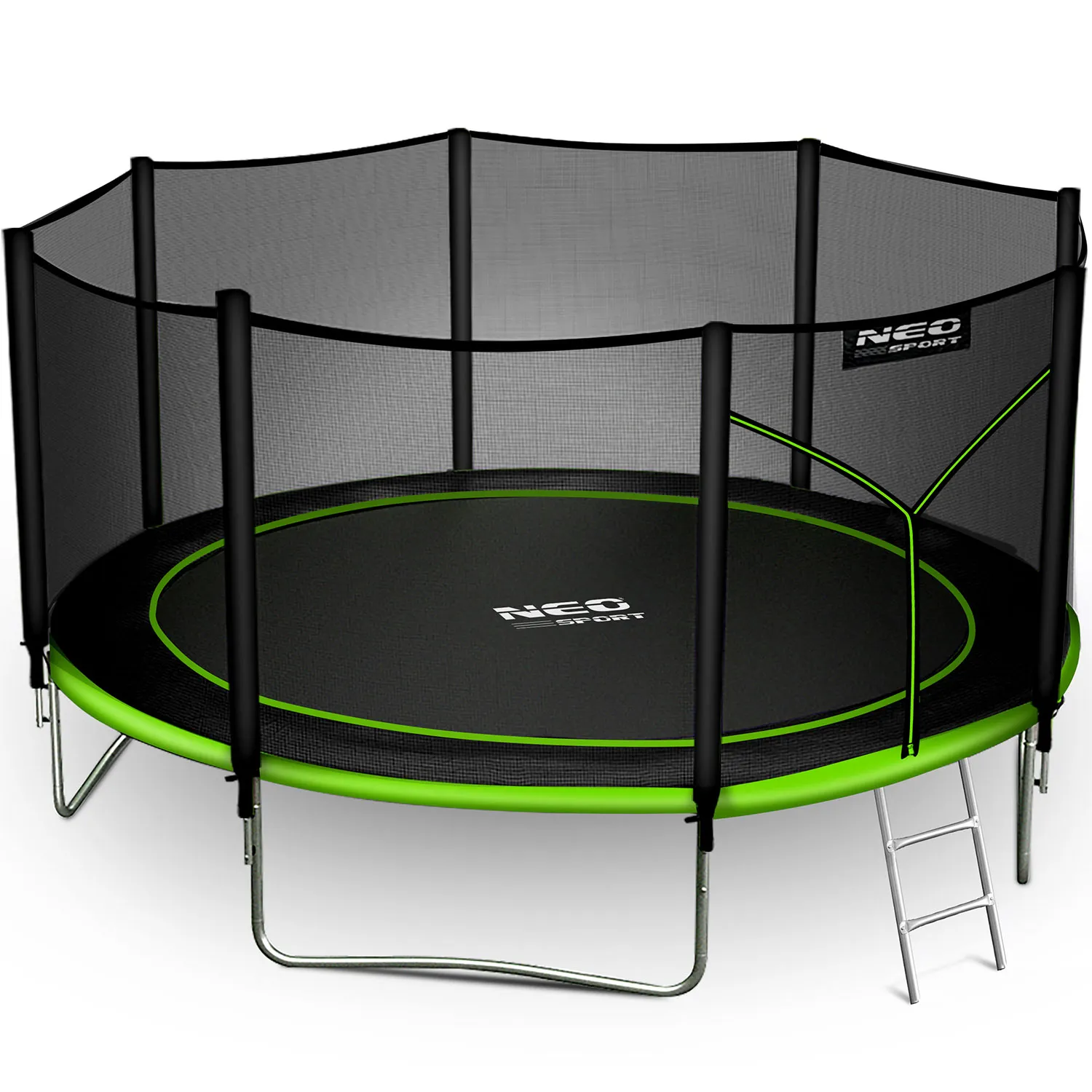neo-sport vrtni trampolin 404 cm (13 ft) s vanjskom mrežom i ljestvama - slika 9