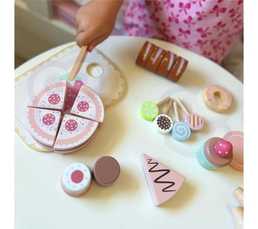 tooky toy drveni set slatkiša u kutiji - slika 5
