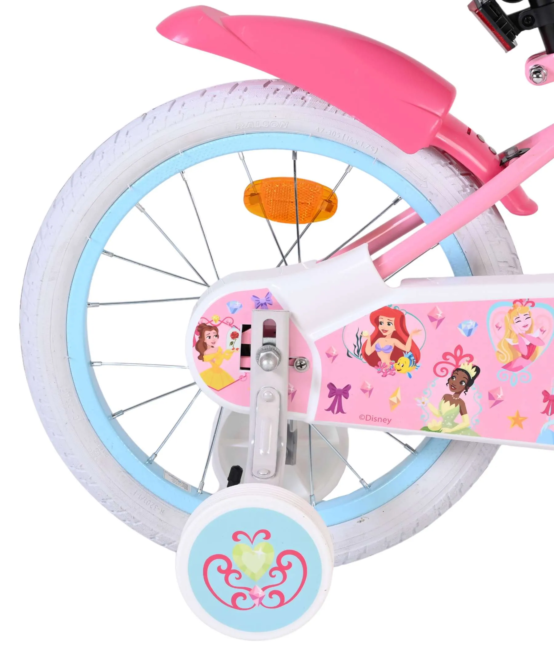 disney princess dječji bicikl za djevojčice - 16" roza - slika 3