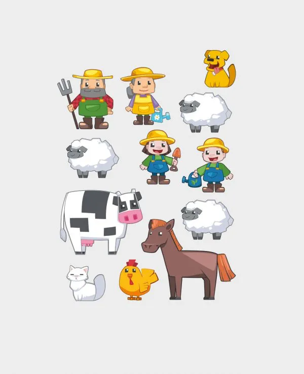 marioinex set waffle kockica farmer 185kom. - slika 3