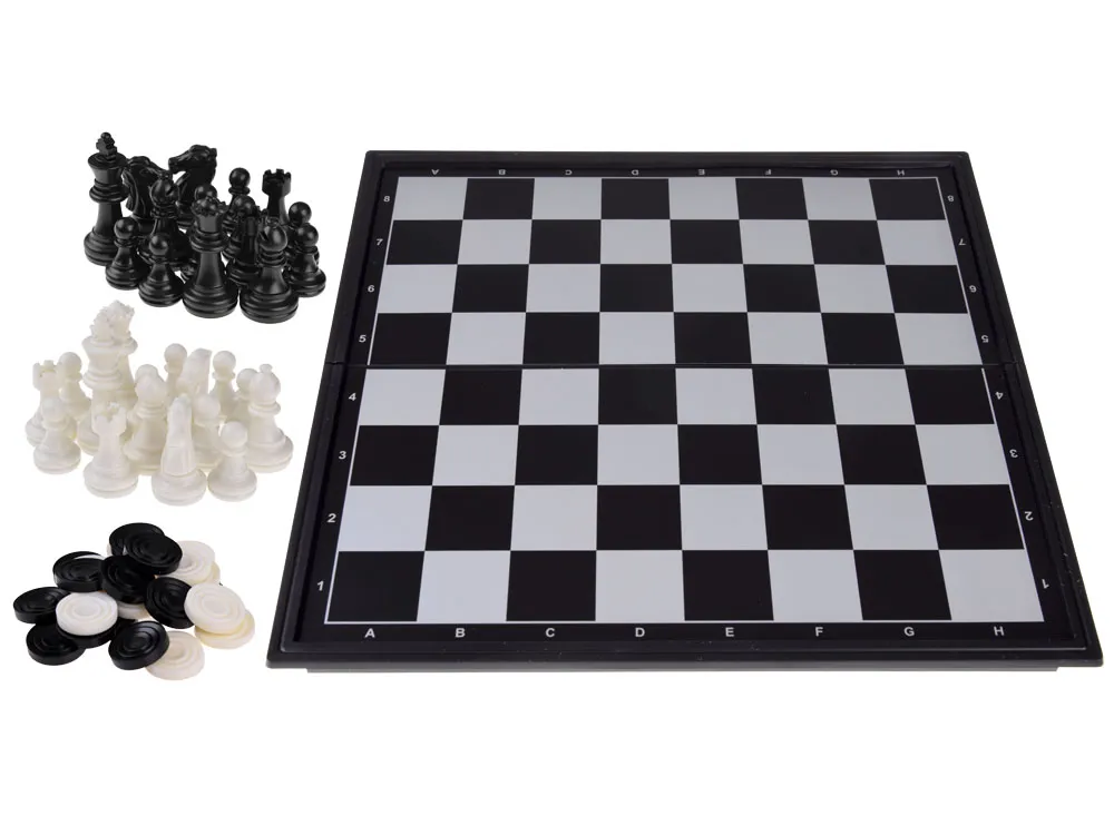 magnetni set 2u1 šah/dame crno-bijeli - slika 3