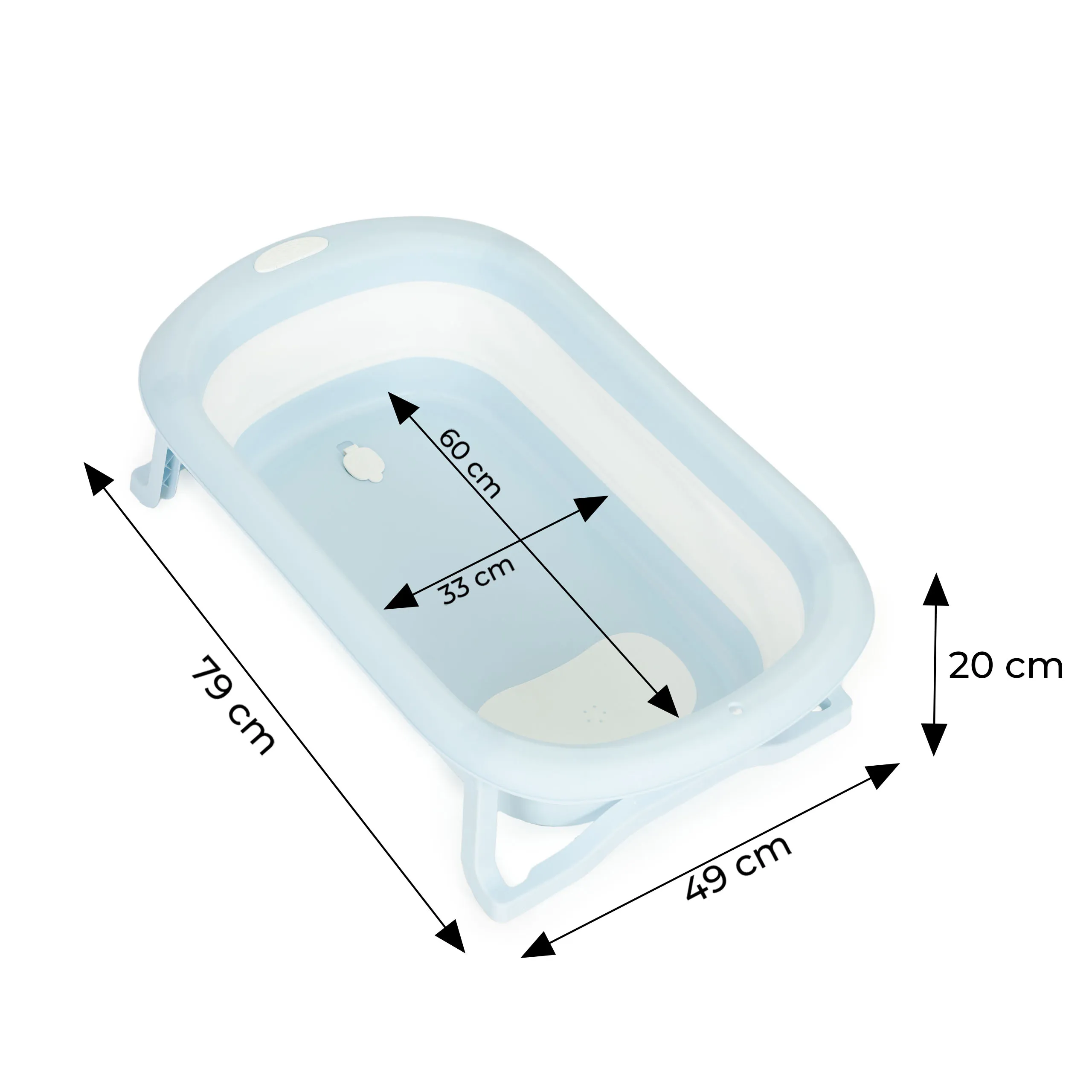 ecotoys sklopiva kadica za bebe bijela - slika 7