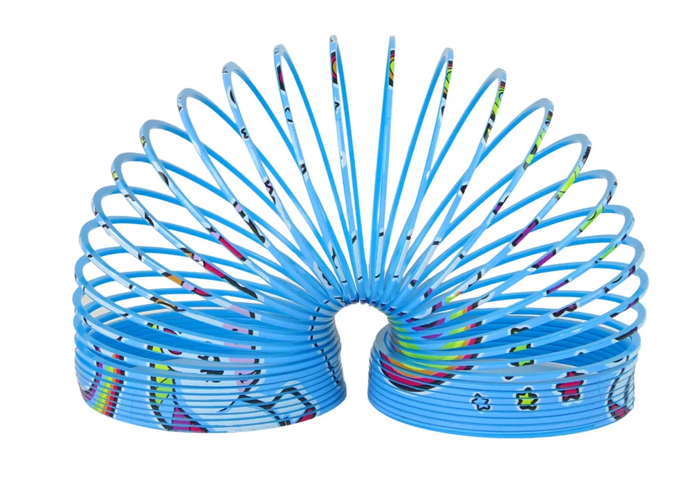 spiralna opruga s motivima jednoroga i duge 6cm plava - slika 4