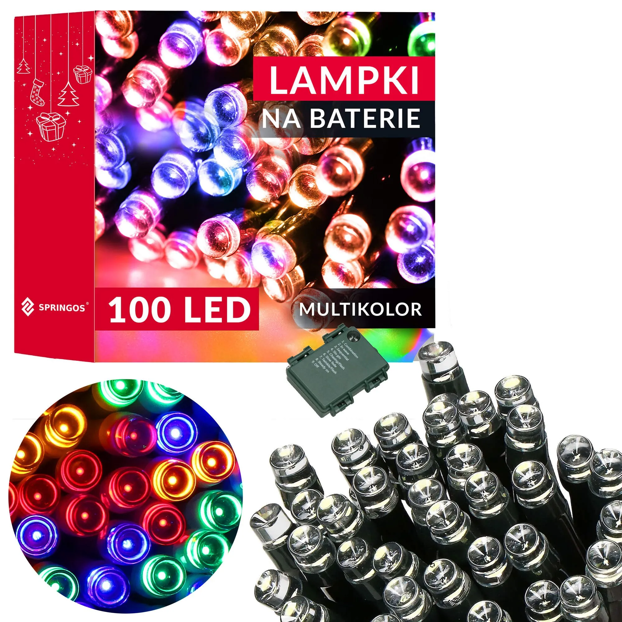 led lampice na baterije – 100 lampica, višebojna - slika 4