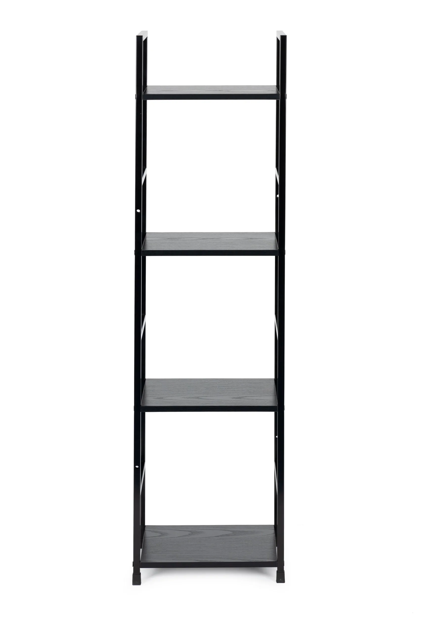 modernhome loft polica za knjige, 4 razine, crna - slika 5